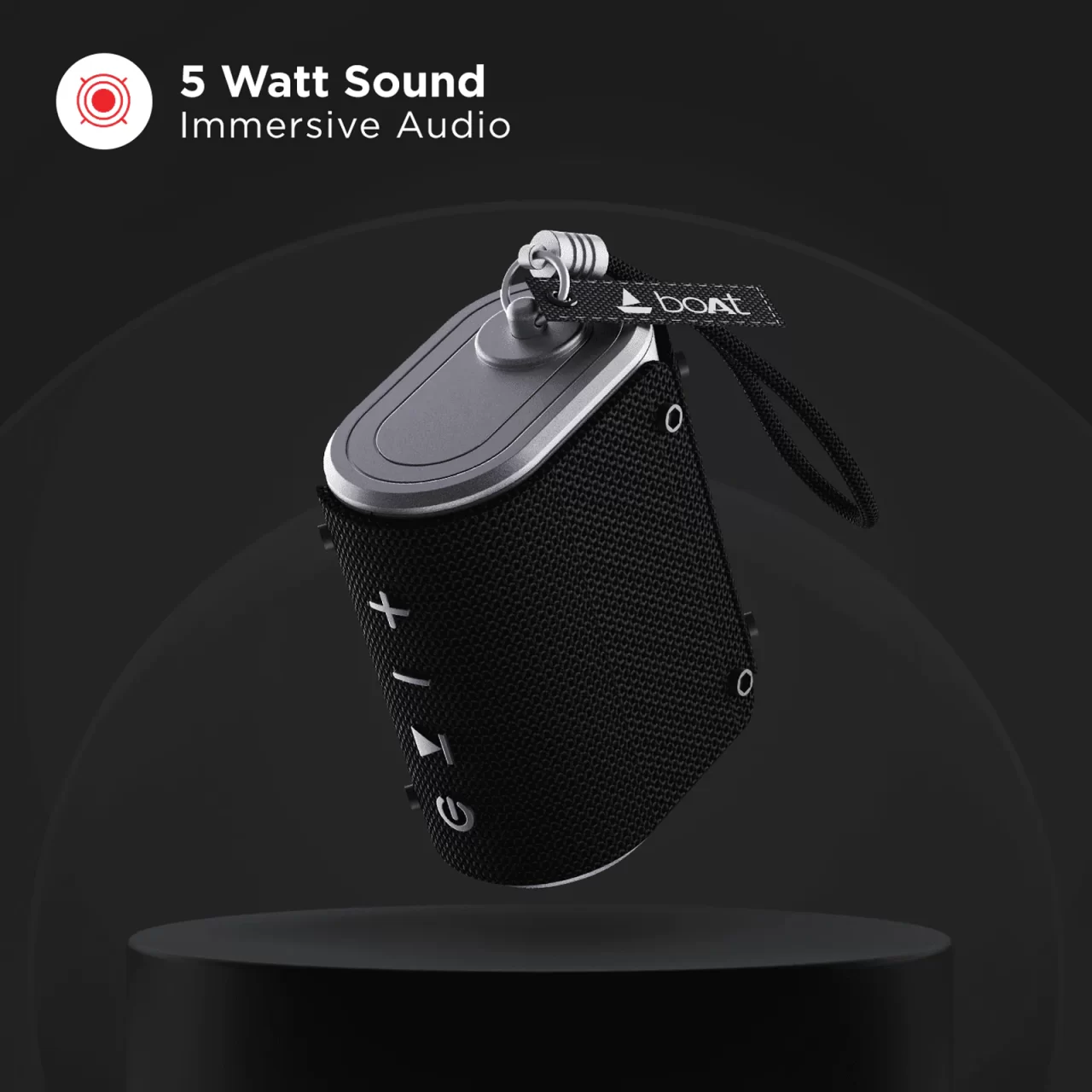 boAt Stone Grenade 5W Portable Wireless Speaker (Black) - Image 2