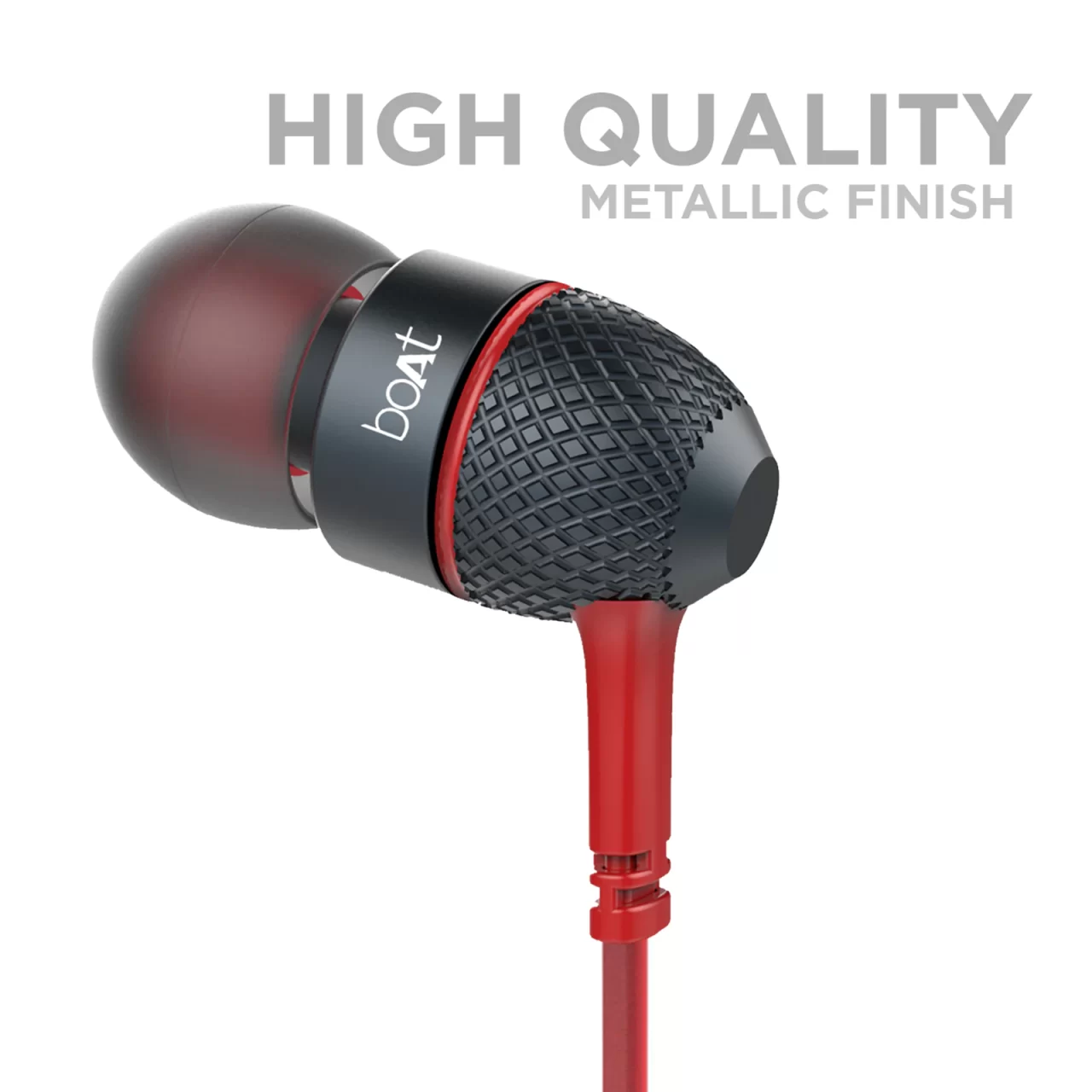 boAt BassHeads 228 in-Ear Wired Earphones (Red) - Image 4