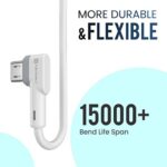 Portronics Konnect L 1.2M Fast Charging 3A Micro USB Cable (White) - Image 6