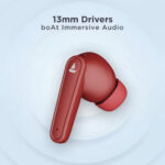 Boat Airdopes 115 Wireless Bluetooth Airbuds (Raging Red) - Image 2