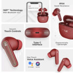 Boat Airdopes 115 Wireless Bluetooth Airbuds (Raging Red) - Image 5