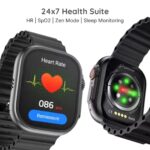 Pebble Crest 2.02 inch Infinite Display, BT Calling Smartwatch (Jet Black) - Image 3
