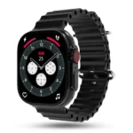 Pebble Crest 2.02 inch Infinite Display, BT Calling Smartwatch (Jet Black)