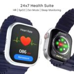 Pebble Crest 2.02 inch Infinite Display, BT Calling Smartwatch (Midnight Blue) - Image 3