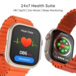 Pebble Crest 2.02 inch Infinite Display, BT Calling Smartwatch (Salamander Orange) - Image 3