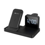 Portronics Bella 15W 3 in 1 Wireless Charger - Black